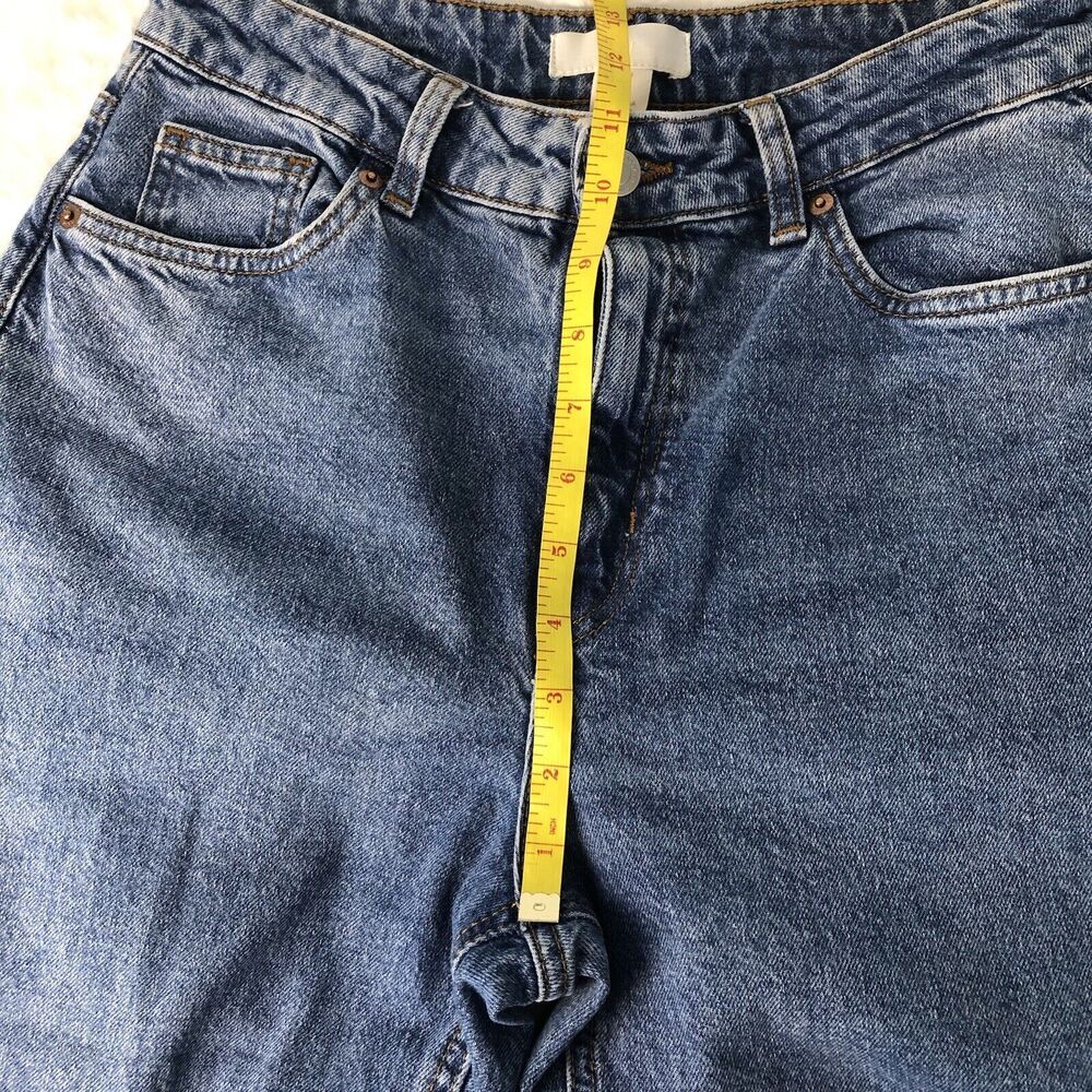 H&M &Denim High Waist Loose Mom Jeans 8 Short - Picture 8 of 14